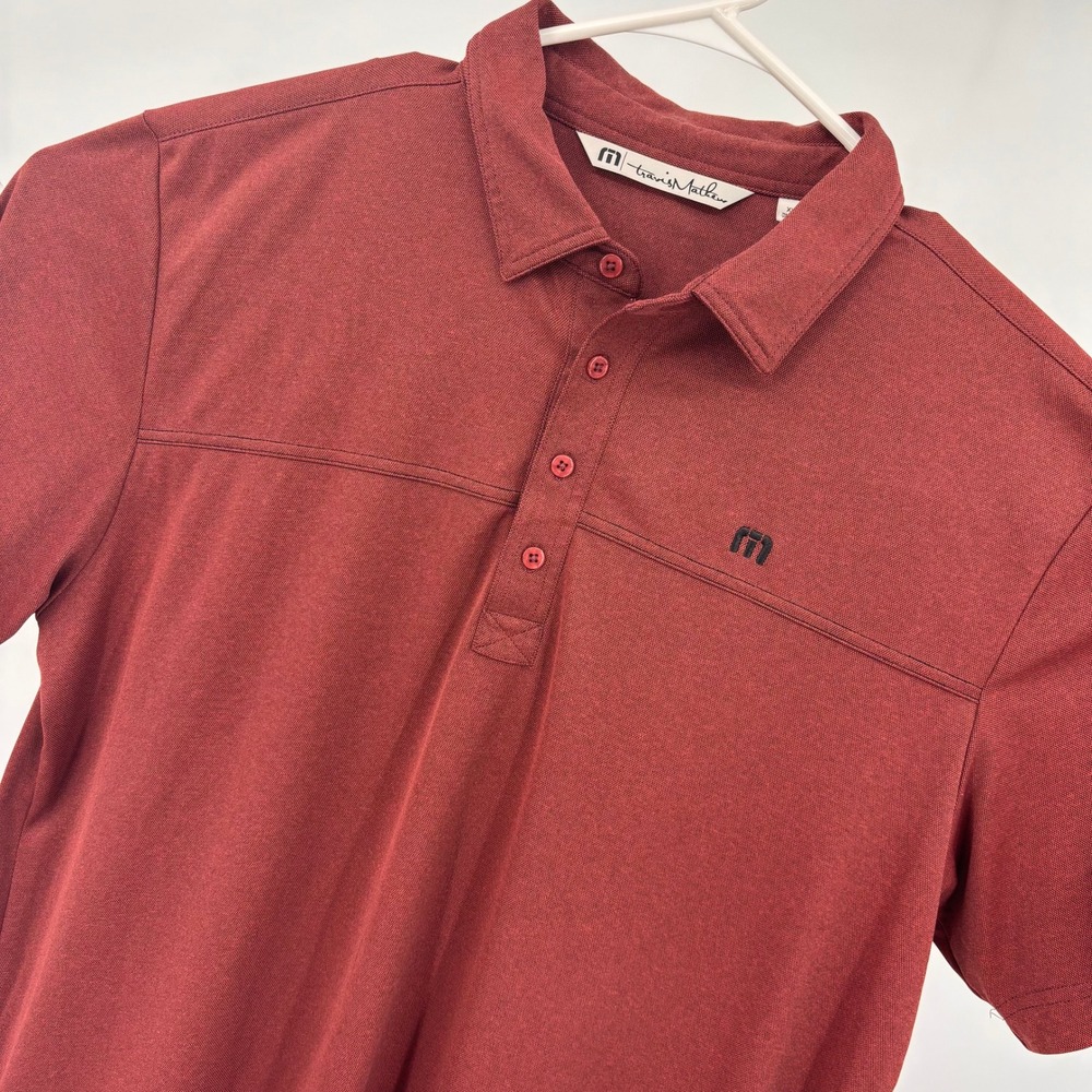 TravisMathew Polo Shirt Mens XL Burgundy Red Excellent‎ Short Sleeve Golf Top